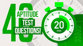 40 APTITUDE TEST QUESTIONS Includes Practice Questions amp Explanations PASS YOUR TEST WITH 100 [upl. by Nanci619]