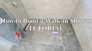 How to Build a Walkin Shower TUTORIAL [upl. by Kimmel]