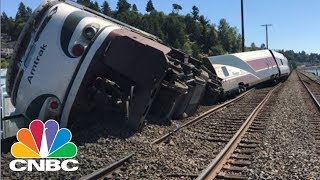 Amtrak Train Derails Near Olympia Washington  CNBC [upl. by Arihaz]