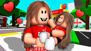 I Adopted BABY RILEY In Roblox Brookhaven [upl. by Anstus]