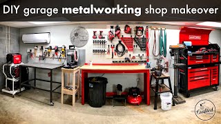 DIY Garage Metalworking Shop Makeover and Organization  Shop Project [upl. by Lassiter]