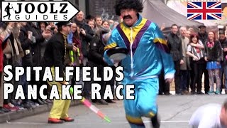 Great Spitalfields Pancake Race  London Uk [upl. by Morra]