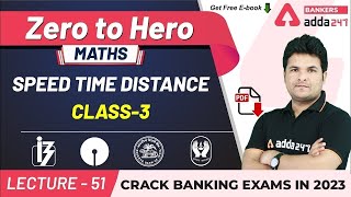 Speed Time Distance Class3  Maths  Adda247 Banking Classes  Lec51 [upl. by Farrington]