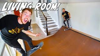 WE BUILT A SKATEPARK IN OUR HOUSE [upl. by Barling]