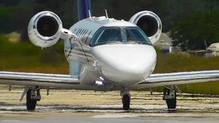 Cessna Citation CJ4 Low Landing amp Takeoff  Skiathos the Second St Maarten  Plane Spotting  ATC [upl. by Cindy]