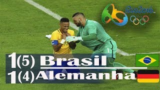 Brasil 1 x 1 Alemanha Penaltis 5 4 Final Olimpica Rio 2016 HD 720p [upl. by Notnilc]