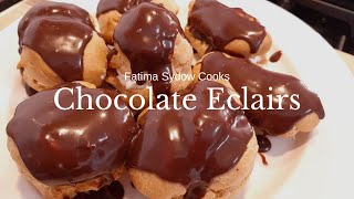 HOW TO MAKE CHOCOLATE ECLAIRS [upl. by Howey]