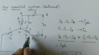 Relationship of Line and Phase Voltages and Currents in Star Connected System in Telugu [upl. by Ennayhs]