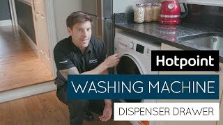 How to remove your washing machine dispenser drawer  by Hotpoint [upl. by Kathleen]