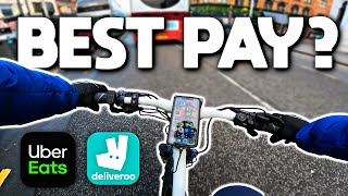 Uber Eats vs Deliveroo  Which PAYS the BEST [upl. by Llevad]