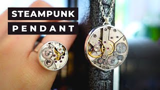 Make a necklace with WATCH PARTS Tutorial step by step [upl. by Hinman330]