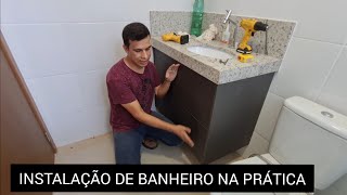 Instalado armário de banheiro na prática [upl. by Suravart]