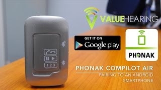 Phonak Compilot Air  Android Pairing [upl. by Llerehs]