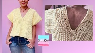 BlusaTop a crochet para mujer ¡Súper fácil y paso a paso [upl. by Apicella]