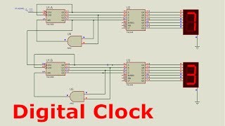 Digital Clock Simulation on Proteus [upl. by Allista283]