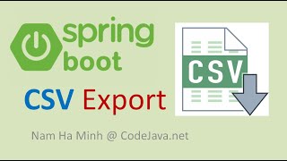 Spring Boot Export Data to CSV Example [upl. by Yednil954]