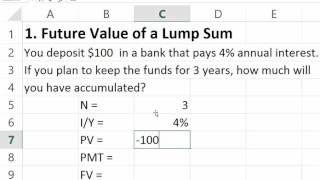 Future Value of a Lump Sum using Excel [upl. by Wadleigh]