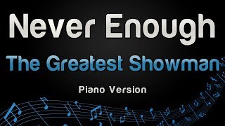 The Greatest Showman  Never Enough Piano Version [upl. by Arde9]