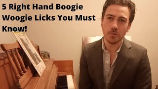 5 Boogie Woogie Licks You Must Know Part 1 [upl. by Einon176]