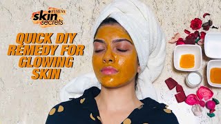 How To Get Glowing Skin At Home  DIY Face Mask For Glowing Skin  Skin Secrets  Femina [upl. by Sherlocke]