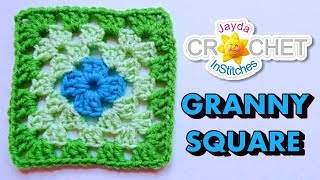 How To Crochet a Granny Square  Beginners Tutorial amp Basic Pattern [upl. by Eniamurt801]