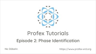 Phase identification from XRD data with Profex [upl. by Maighdlin]