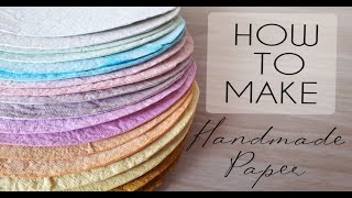 DIY  How to make handmade paper from recycled materials  PAPER MAKING [upl. by Parrish]