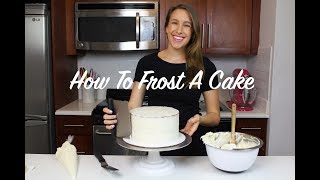 How To Frost A Cake  A Beginners Guide  CHELSWEETS [upl. by Horacio]