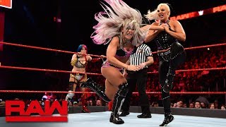 Asuka amp Dana Brooke vs Alexa Bliss amp Mickie James Raw April 2 2018 [upl. by Montgomery]