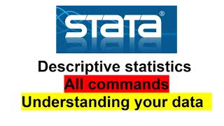 Descriptive Statistics all Commands in STATA  Road to PhD [upl. by Panter]