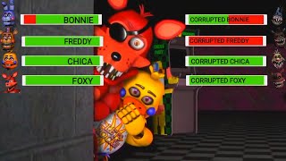 SFM FNaF Rockstar vs Corrupted WITH Healthbars [upl. by Monafo369]