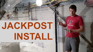 How to install a jackpost to fix sagging floors [upl. by Ahsekat]