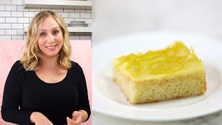 Easy LemonGlazed Sheet Cake Recipe  Frosted [upl. by Kier]