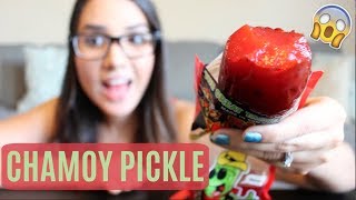 Trying a CHAMOY PICKLE for the First Time  yolispeace [upl. by Materi643]