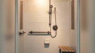 Handicap Showers  Handicap Shower Options  Roll in Shower Ideas  Aging Safely Baths amp More [upl. by Delainey]