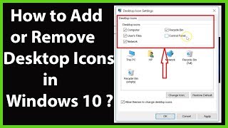 How to Add or Remove Desktop Icons in Windows 10 [upl. by Dniren412]