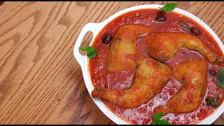 Easy Italian Chicken  Chicken Tomato Sauce  Cacciatore [upl. by Keppel]