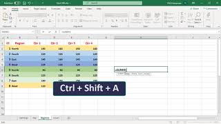 How to Add all Function Argument Placeholders at a time in Excel  Office 365 [upl. by Enaj]