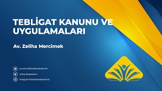 Tebligat Kanunu ve Uygulamaları [upl. by Maharva]