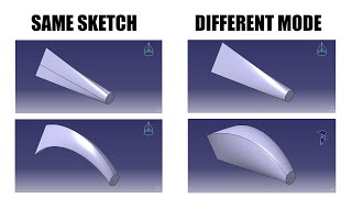 CATIA V5 Multi Section Solid  Coupling modes  FULL tutorial [upl. by Naivaj]