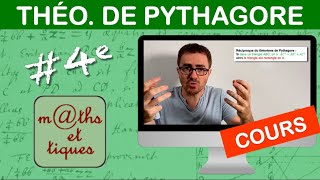 LE COURS  Le théorème de Pythagore  Quatrième [upl. by Nairim288]