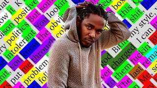 Kendrick Lamar Institutionalized  Rhyme Scheme Highlighted [upl. by Lose]