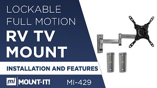 Full Motion RV TV Mount  Installation and Features MI429 [upl. by Rolyat]