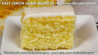 EASY LEMON GLAZE RECIPE [upl. by Marla]