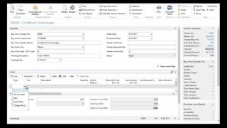 NAV 2016 Purchase Order Creation [upl. by Hpejsoj]