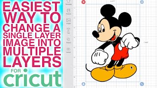 HOW TO CREATE AN SVG  HOW TO CHANGE A SINGLE LAYER IMAGE TO MULTIPLE LAYERS IN CRICUT DESIGN SPACE [upl. by Sokairyk]