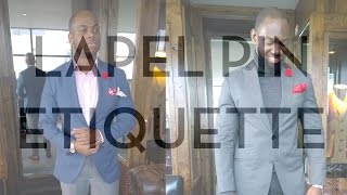 Lapel Pin Etiquette  Mens Style Advice [upl. by Melody]