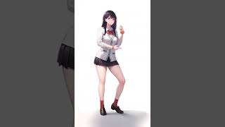 Rikka takarada Sexy Dance Cr 3D Ai Animation  ryona [upl. by Camilia]