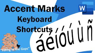 How to easily type accent marks over letters in MS Word  using the Keyboard [upl. by Anelhtac]