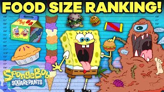 MONSTER Foods on SpongeBob Ranked by Size 🍔😱 [upl. by Mischa]